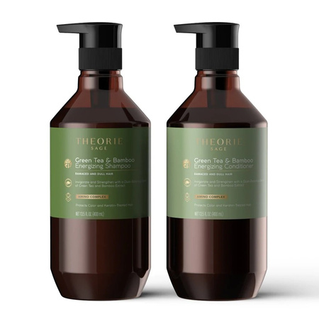 THEORIE Sage Green Tea Bamboo Energizing Set zestaw energetyzuj cy Way To Beauty