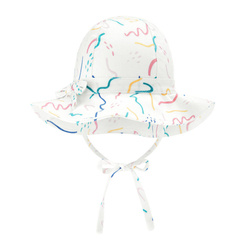 Kapelusz na lato bambusowy z rondem ecru Zig-Zag