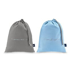 Woreczki na ubranka - błękitno-szare