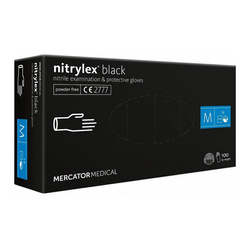 MERCATOR Nitrylex Classic Niebieskie Rękawice nitrylowe czarne rozmiar M 100 sztuk