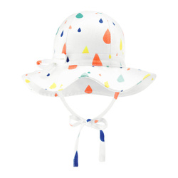 Kapelusz dla niemowlaka bambusowy z rondem biały Drops