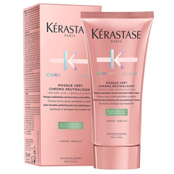 KERASTASE Kérastase Chroma Absolu Masque Vert Neutralisant maska do ciemnych włosów neutralizująca czerwone odcienie 150ml
