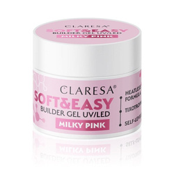 CLARESA Żel budujący soft&easy gel milky pink 45g