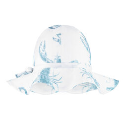 Kapelusz z rondem bambusowy Lobster Blue