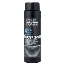 L'OREAL Homme Cover 5' żel do koloryzacji włosów dla mężczyzn - nr 4 Brown 50ml