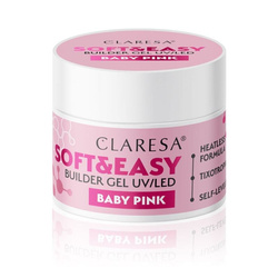 CLARESA Żel budujący soft&easy gel baby pink 12g