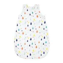 Bambusowy śpiworek na lato 4-18 miesięcy biały Drops